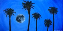 Moon with Palm Trees
